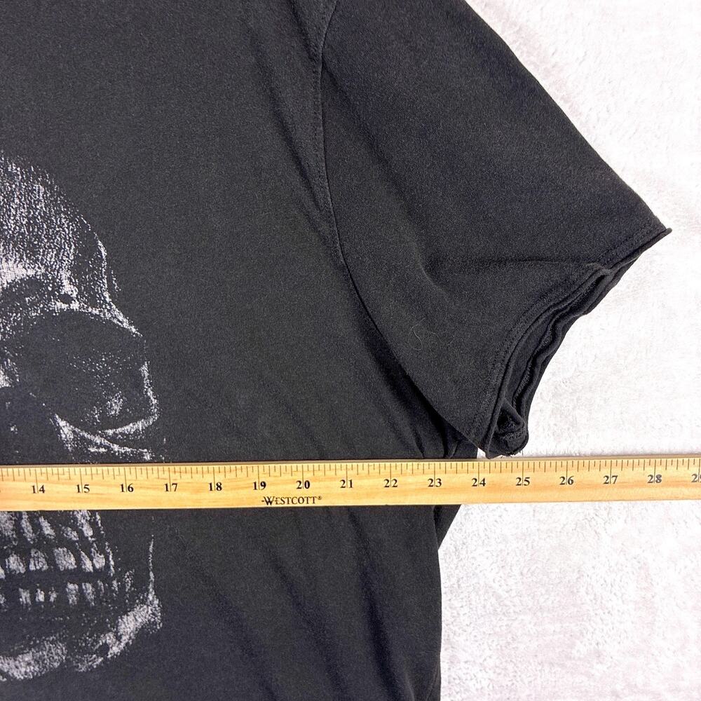 John Varvatos Tshirt Mens XXL Black Skull Luxury Going Out Grunge Indie Y2K - Picture 5 of 8